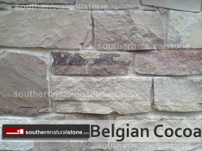 Thin Veneer Chopped Natural Stone, Belgian Cocoa Stone