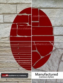 Manufactured, Cultured Stone shapes, styles